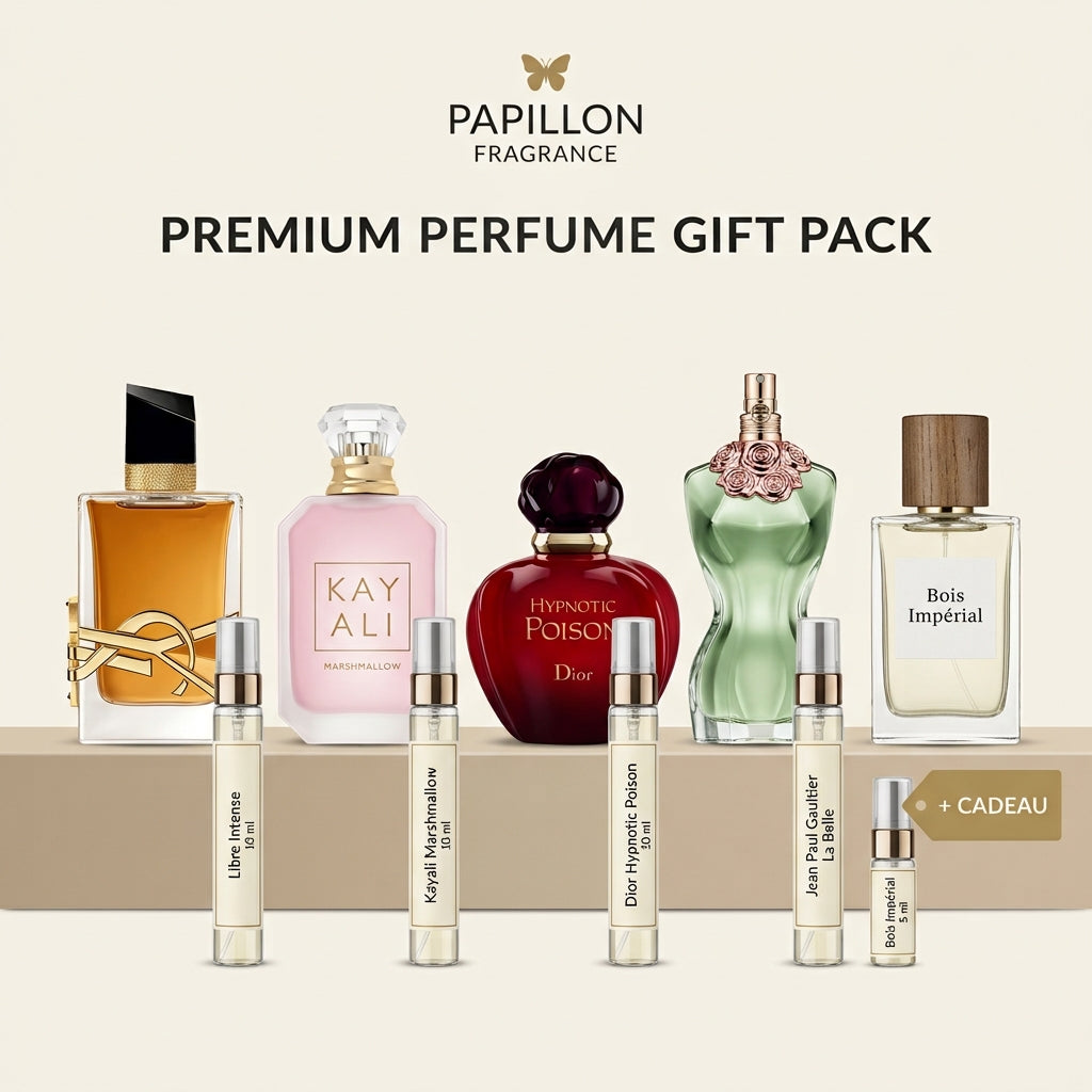 Pack Découverte Femme – 4 Parfums de 10 ml + 1 Cadeau Offert